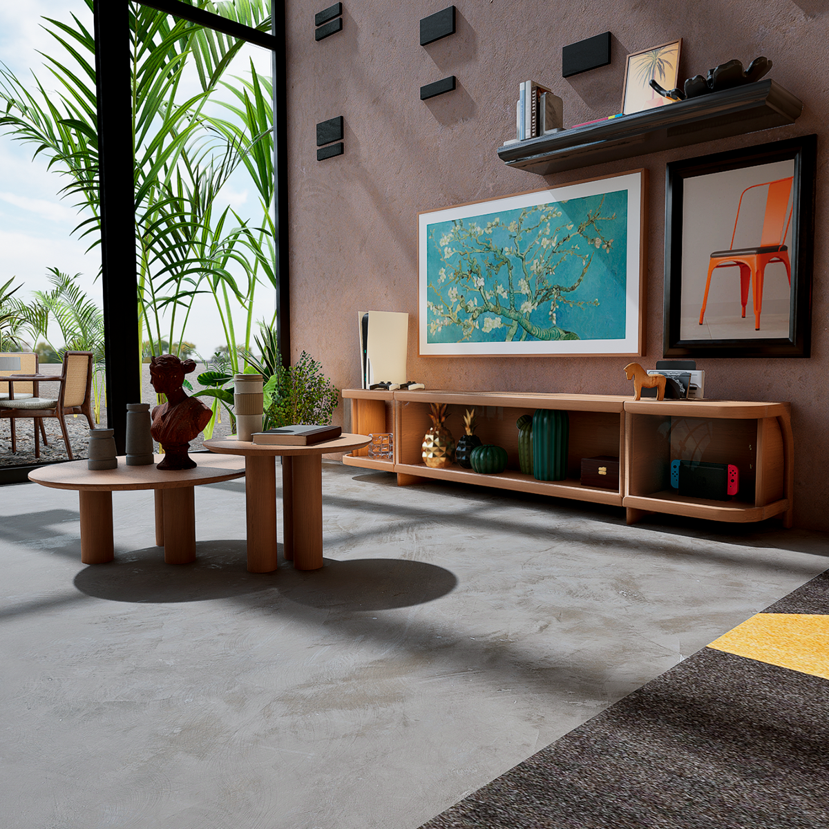 Mueble tv artesanía