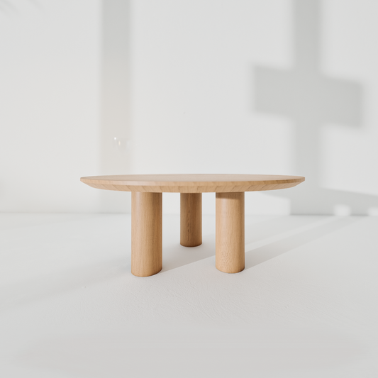 Mesa de centro artesanía madera